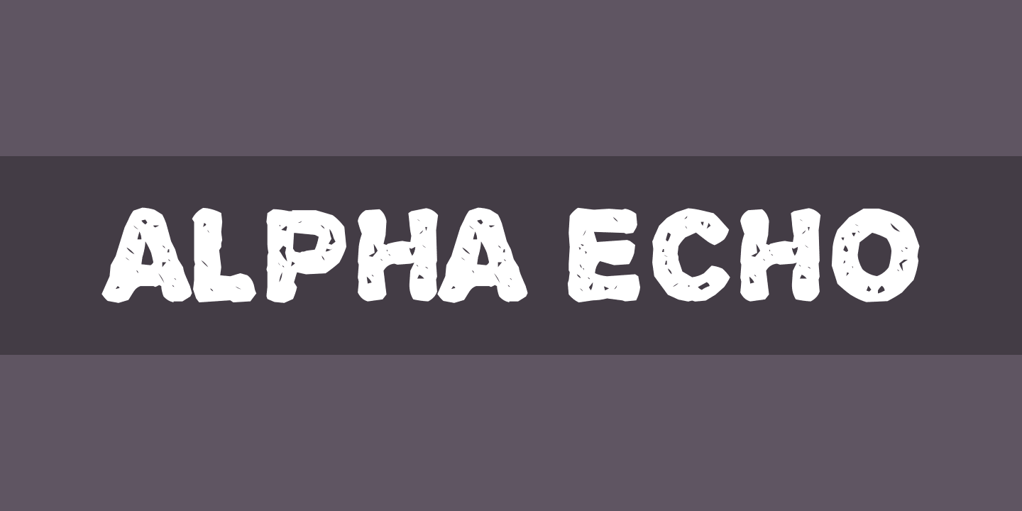Alpha Echo Font
